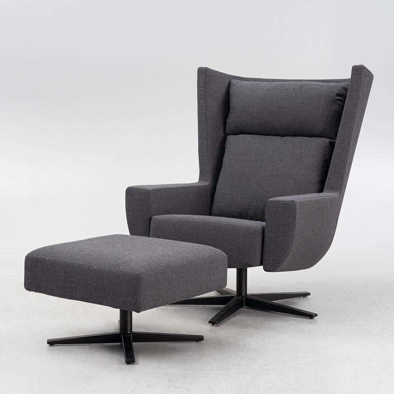 Helge Taraldsen, Easy Chair with Footrest, 'Echo', Slettvoll, Norway 21st century.