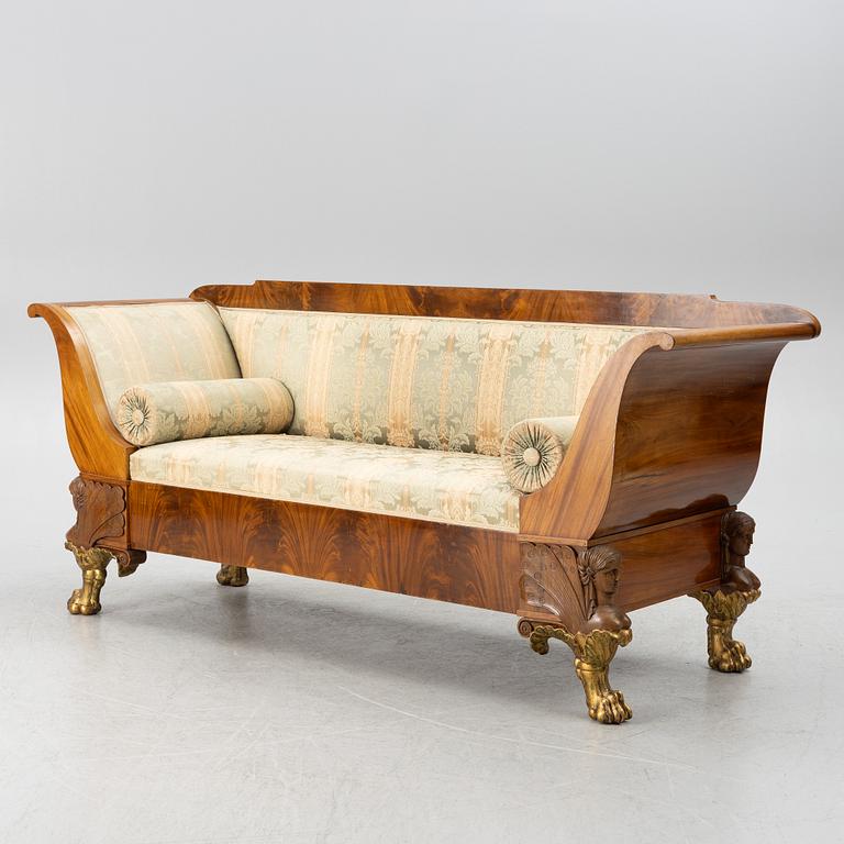Empire, An Empire sofa, first half of the 19th Century.