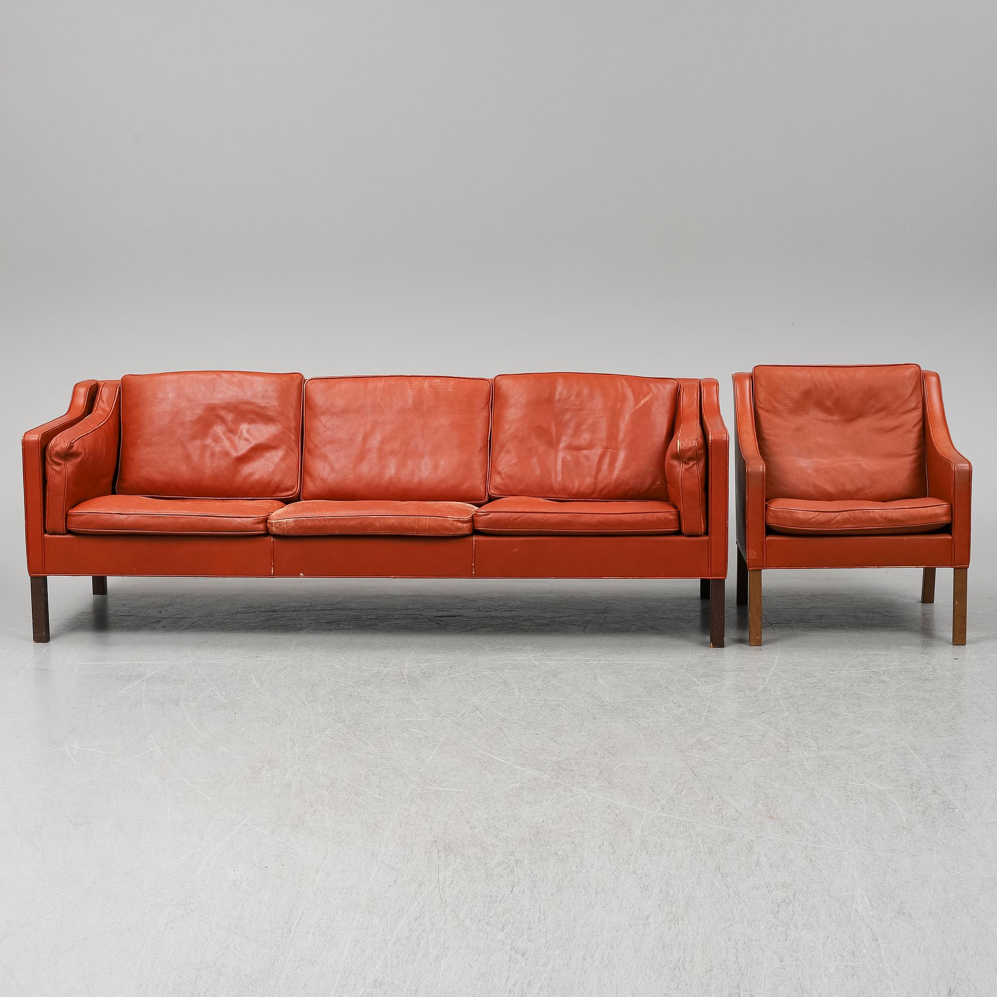 A model 2209 sofa and easy chair by Børge Mogensen for Fredericia Stolefabrik.