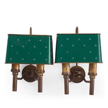 390. Hans-Agne Jakobsson, a pair of wall lamps, Hans Agne Jakobsson AB, Markaryd, 1950's-60's.