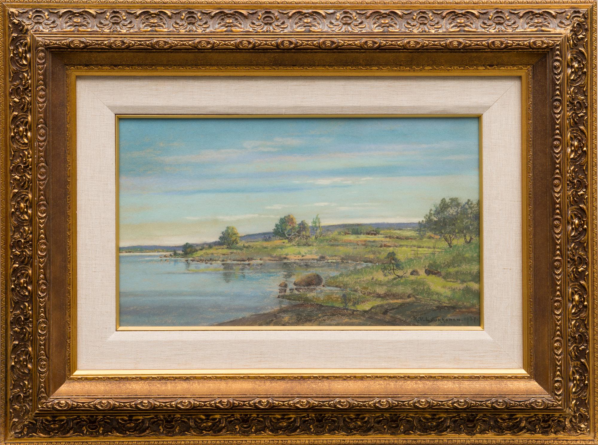 pastel, signed and dated 1937.