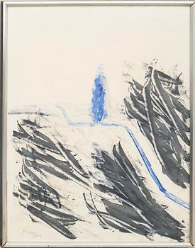 Torsten Andersson, lithograph, "The Blue Tree".