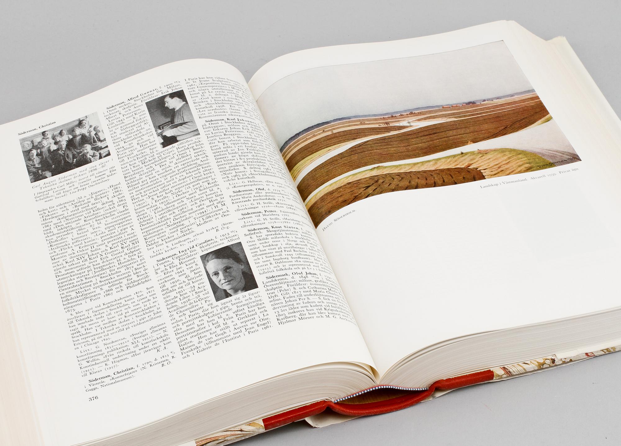 BOKVERK, 5 vol, "Svenskt konstnärslexikon", Dahlbeck-Hagström (red), Allhems Förlag, Malmö, 1900-talets andra hälft.