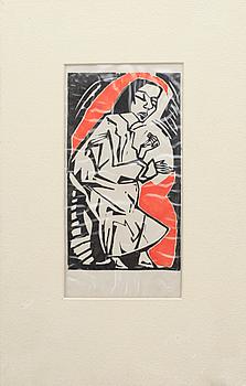ERICH HECKEL, träsnitt, ej sign. 1920.