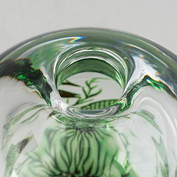Edward Hald, a 'Fiskgraal' glass vase, Orrefors.