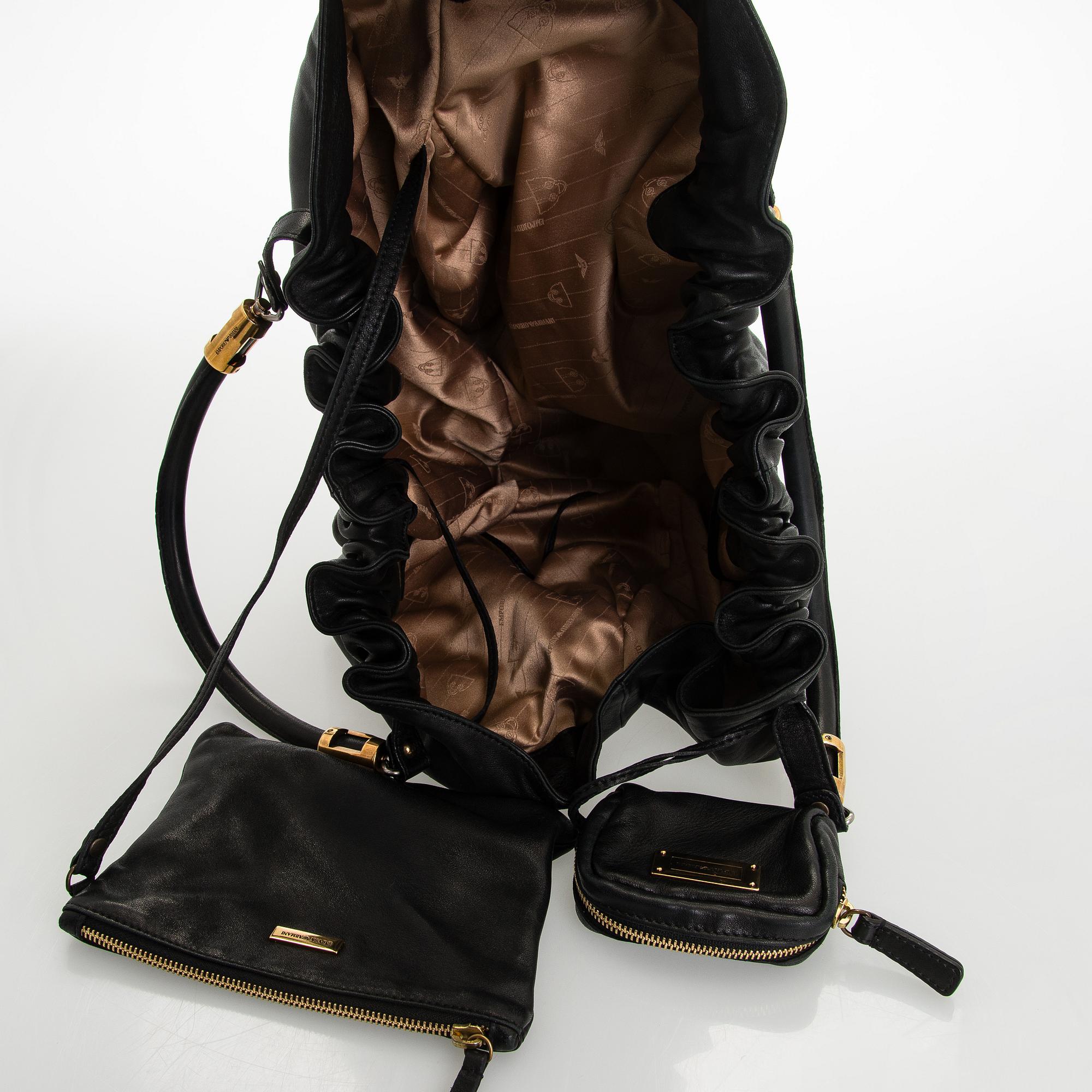 Emporio Armani, a leather bag.