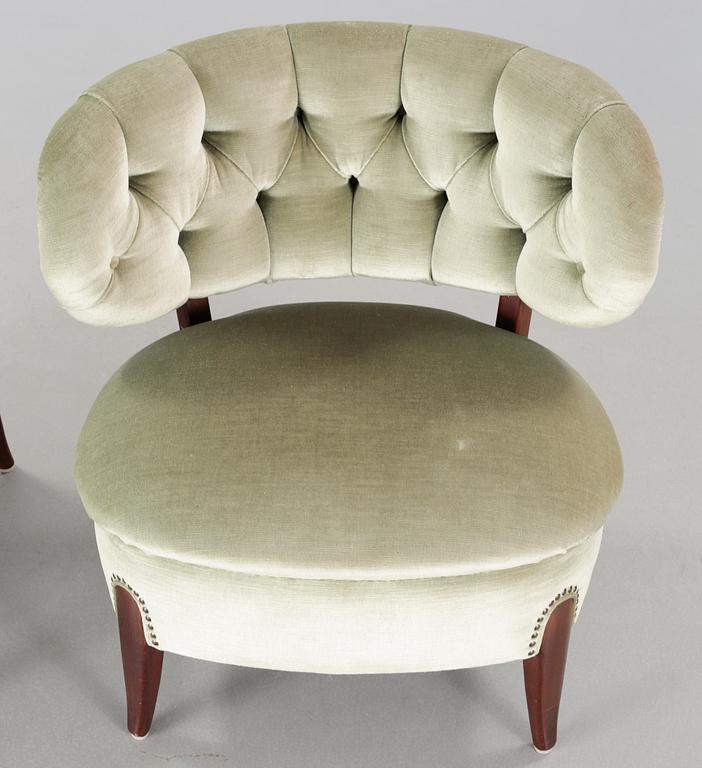 A pair of chairs, designed by Otto Schulz, mid 20th century.