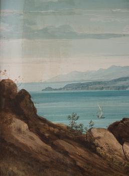 Didier Nicolas Boguet, Extensive costal landskap with castle.