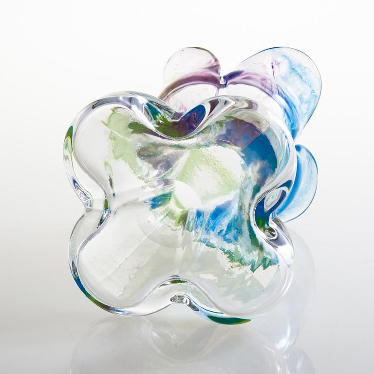 HELENA TYNELL, a unique 'Kukkainen - Nuppu' vase, signed Helena Tynell Riihimäen Lasi Oy.