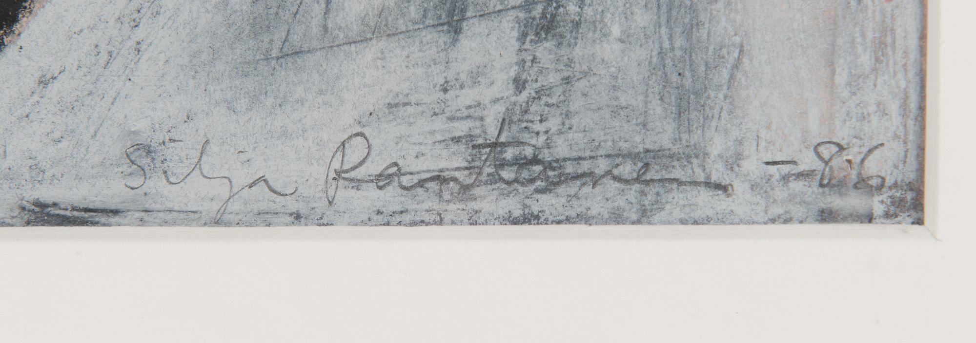 Silja Rantanen, mixed media on paper, signed and dated -86.