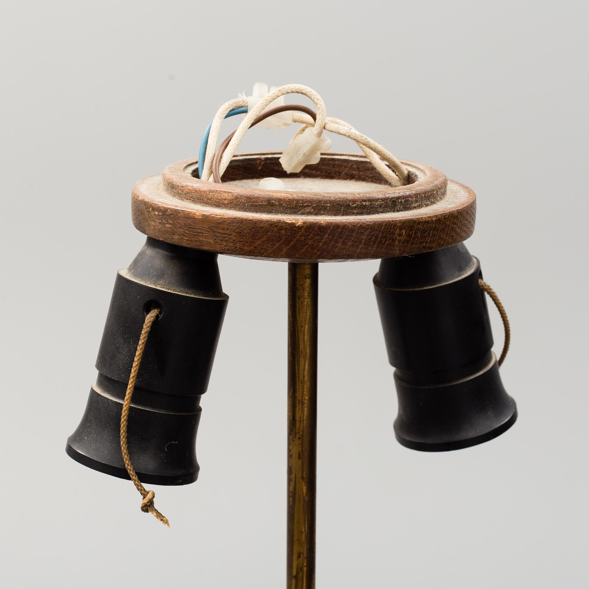 A two light floor lamp, second half of the 20th century.