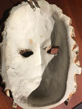 Michael Schilkin, väggskulptur / mask, Arabia, Finland 1930-50-tal.