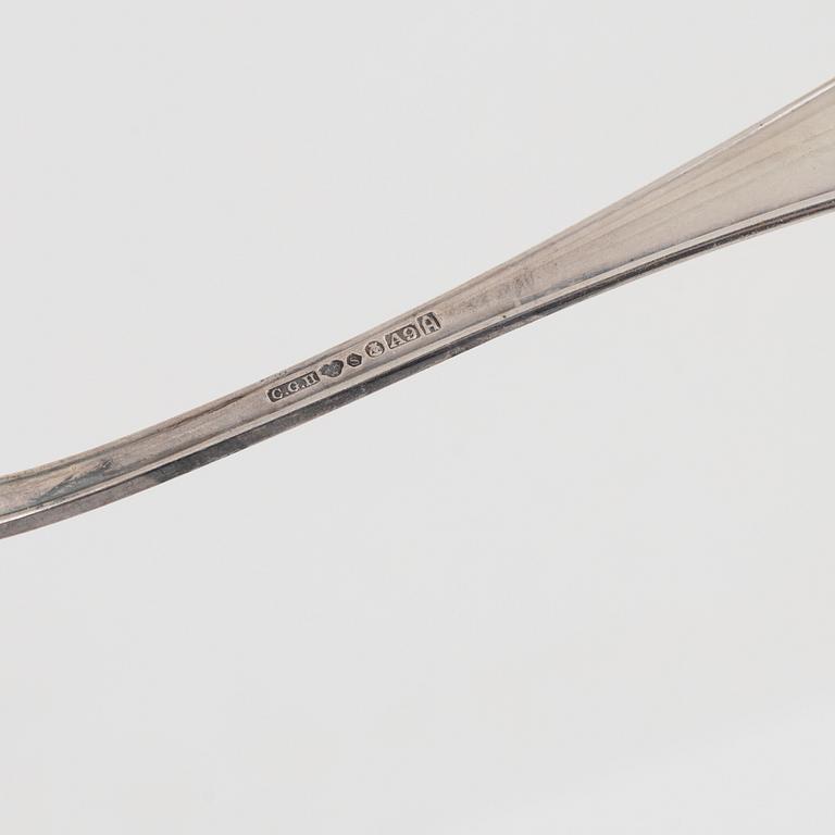 Bestickservisdelar, 40 st, silver, "Svensk rund", bl.a. GAB, Stockholm 1967.