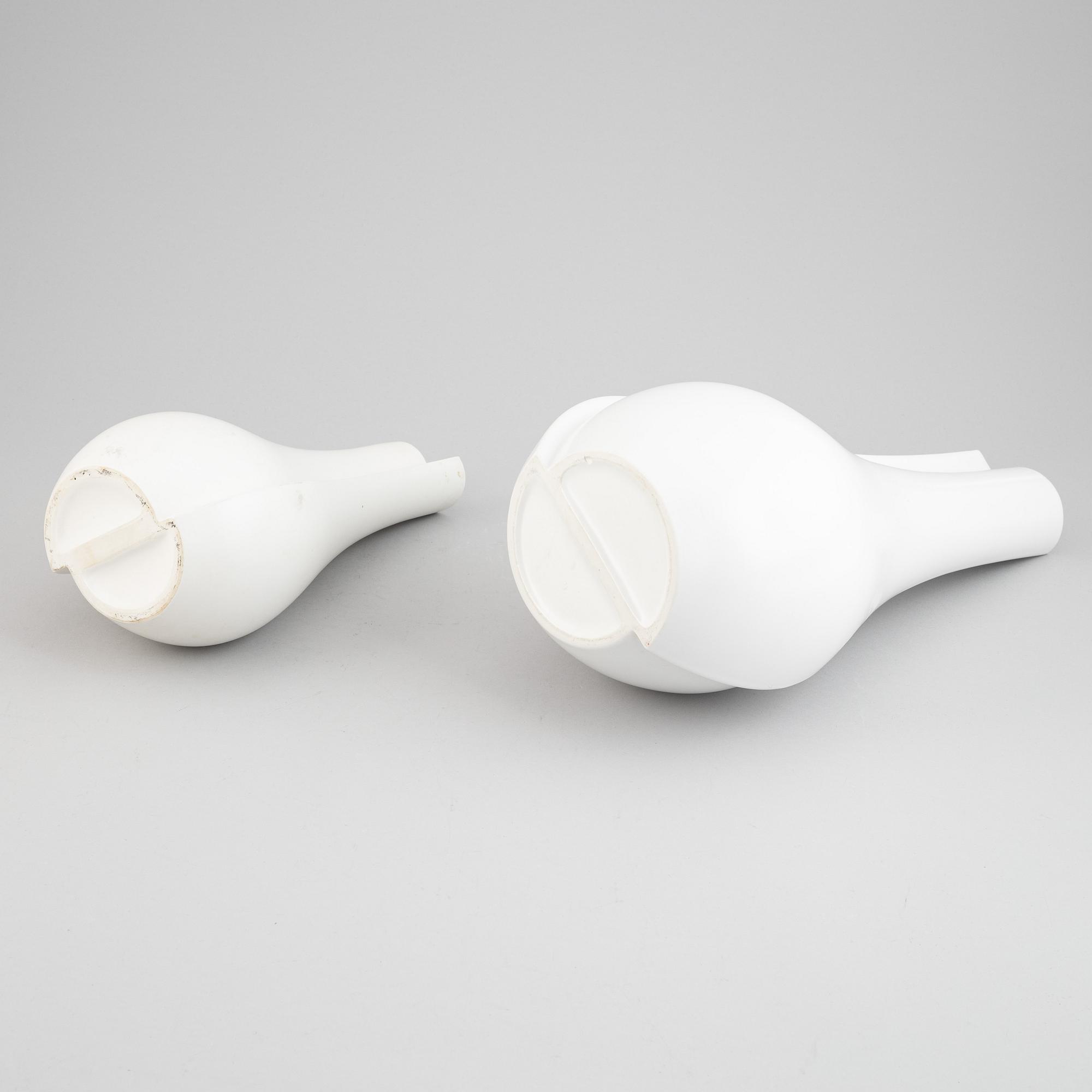 Wilhelm Kåge, two "Surrea" ceramic vases, Gustavsberg, Sweden, possibly prototypes.