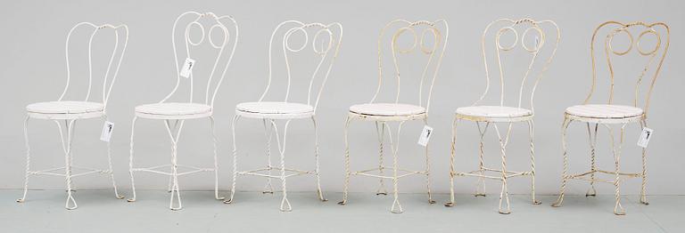 TRÄDGÅRDSSTOLAR, 6 st, 1900-talets första hälft.