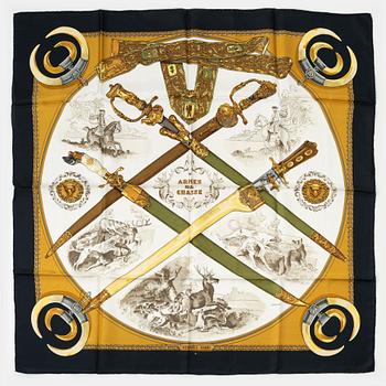 Hermès, scarf, "Armes de Chasse".