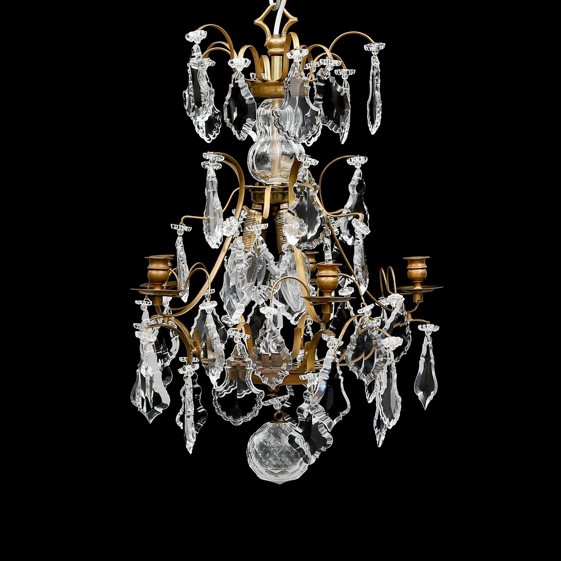 LJUSKRONA, barockstil, 1900-/2000-tal. Höjd 56 cm.