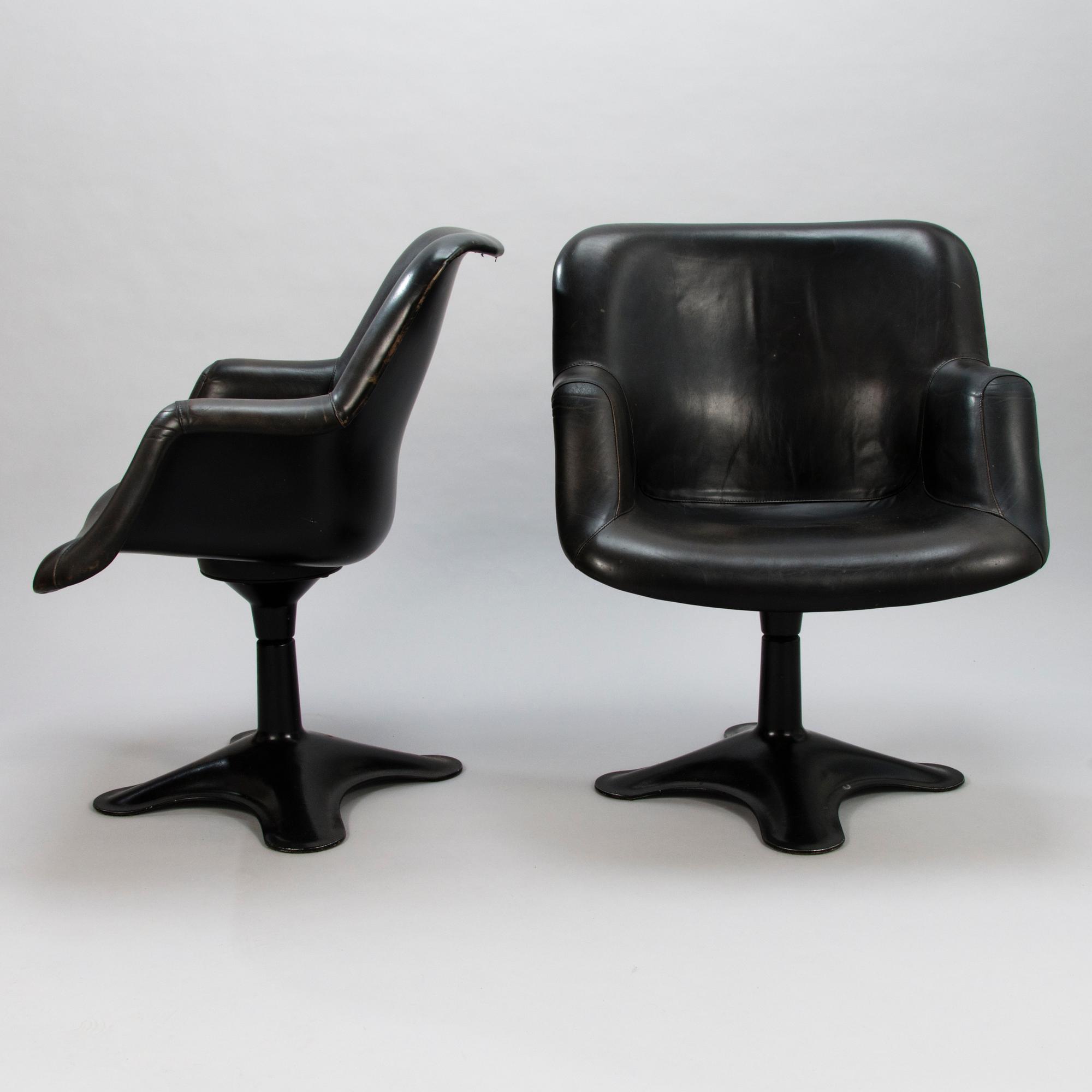 YRJÖ KUKKAPURO, a pair of late 1960's 'Junior' armchairs for Haimi.