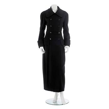 CHANEL, a black cashmere coat, size 40.