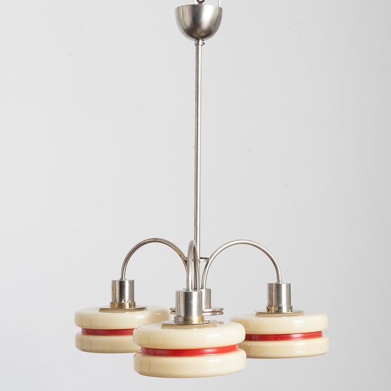 Harald Notini, a model "10277" ceiling lamp, Arvid Böhlmarks Lampfabrik, Stockholm, 1930s.