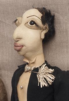 Marie Vassilieff, Puppets, two, representing Sigrid Hjertén and Isaac Grünewald.