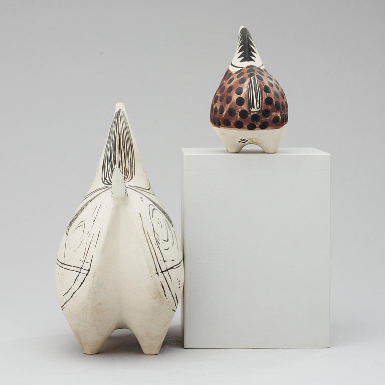 Two Stig Lindberg stoneware 'Springare' sculptures, Gustavsberg Studio.