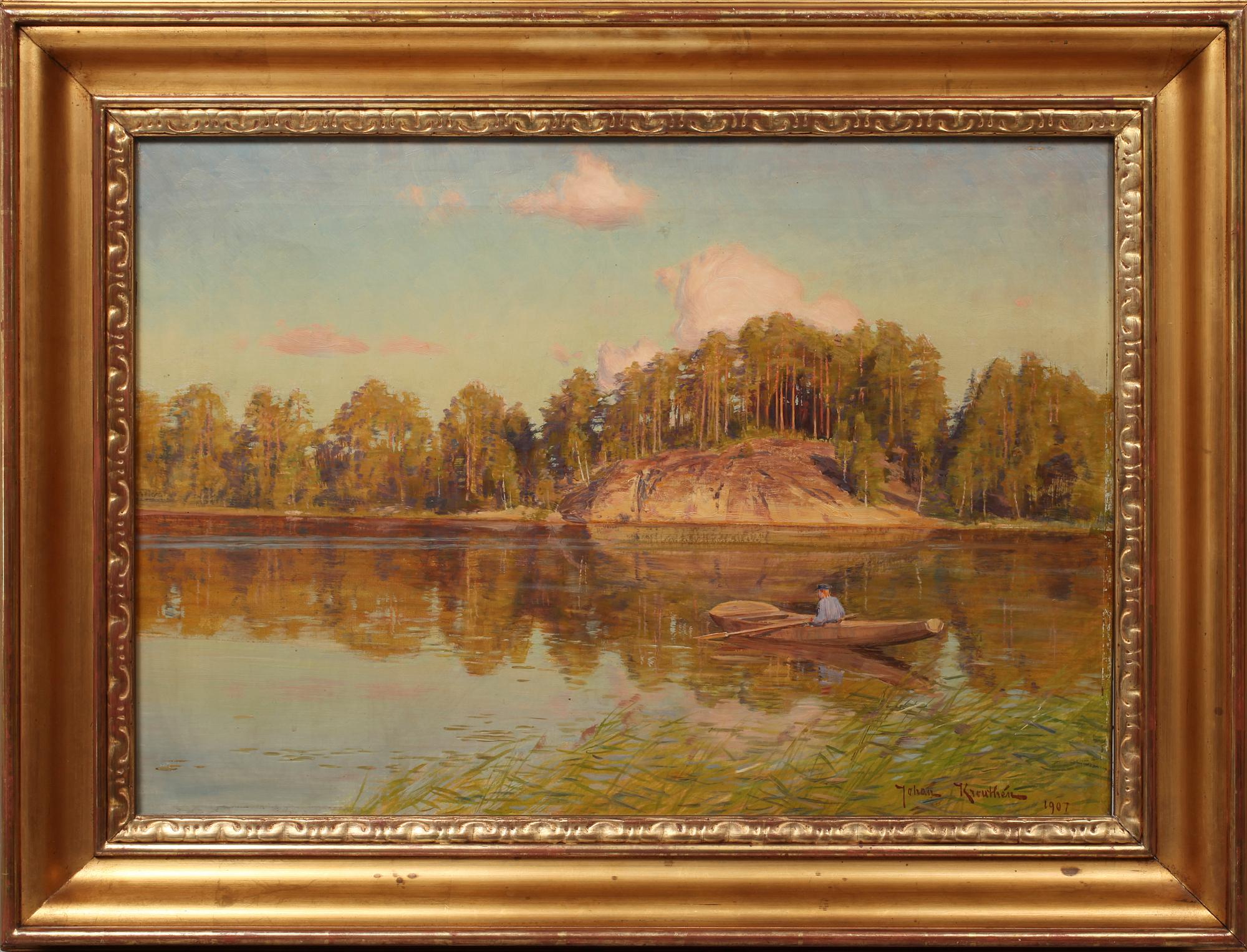 JOHAN KROUTHÉN, olja på duk, sign och dat 1907.