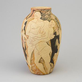 A second half of the 20th century erathenware vase by Fantoni, Italy.