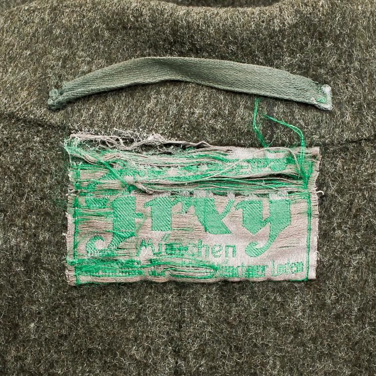 LODENFREY, a men's green wool coat.