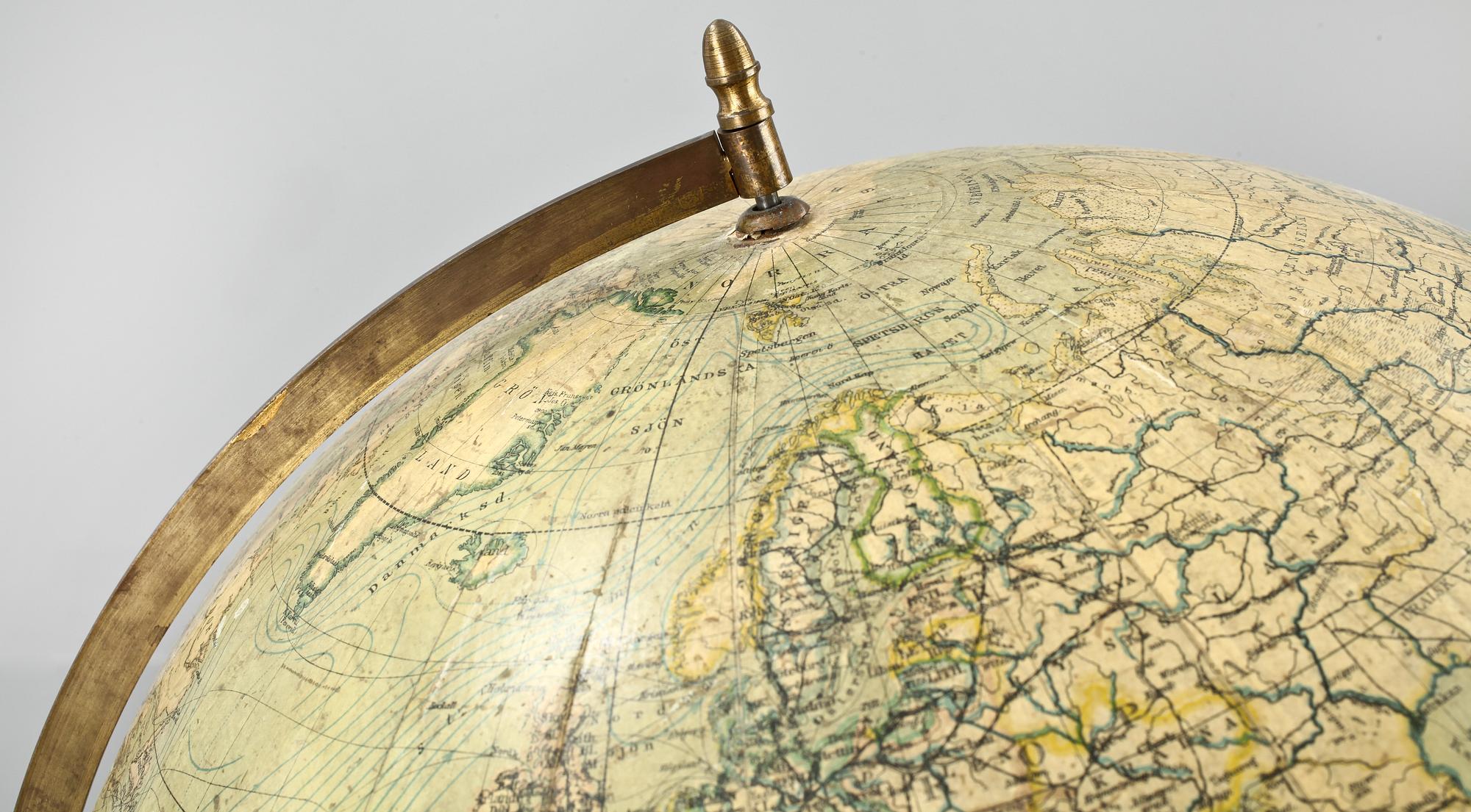 JORDGLOB, "Svenska Bokhandels Centralens Glob". 1900-talets första hälft.