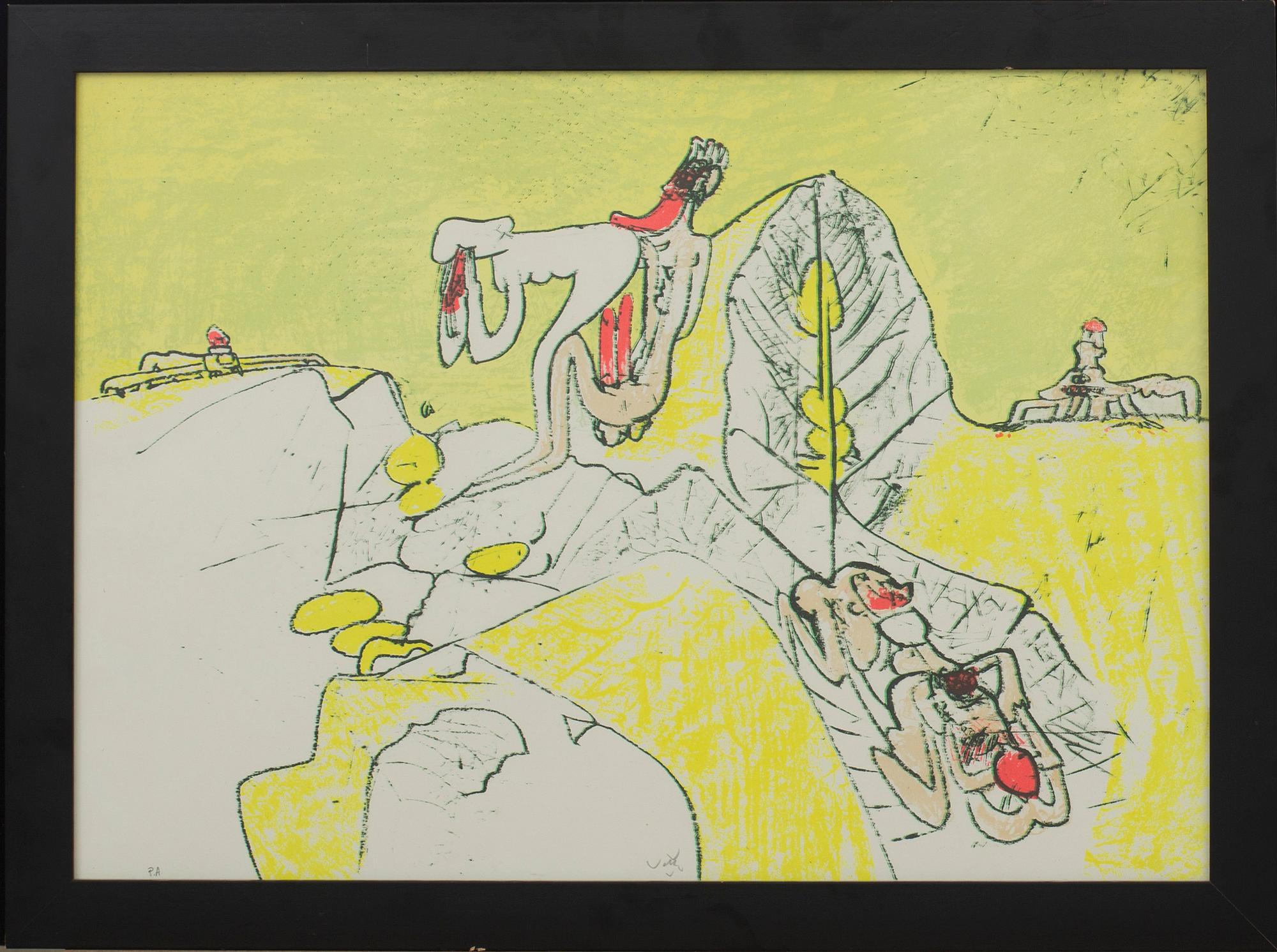 ROBERTO MATTA, a lithograph in color. P.A. AND SIGNED.