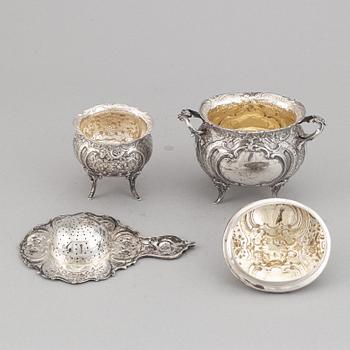 A German rococo style silver tea- and coffee service.
