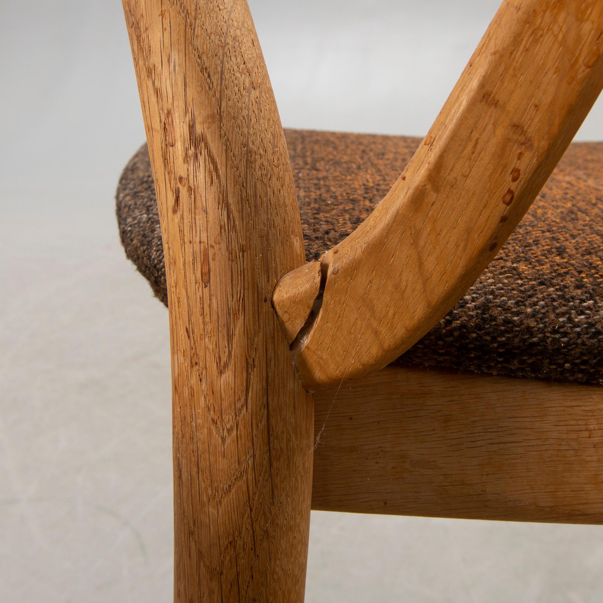 Henning Kjaernulf, chairs, 4 pcs, "model 225", for Bruno Hansen Denmark, 1960s.