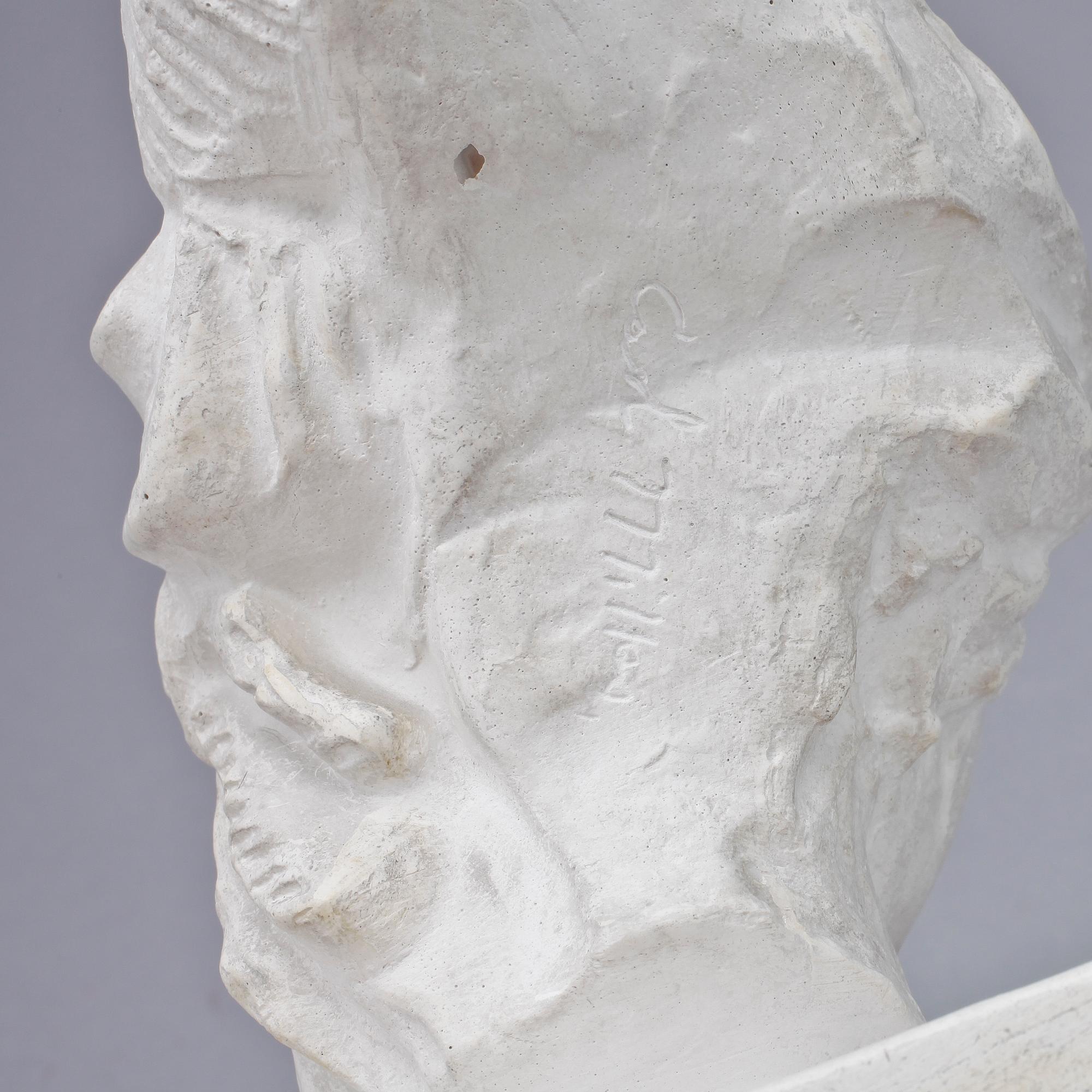 CARL MILLES, skulptur, gips, sign.