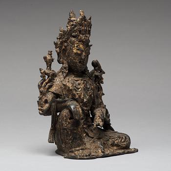 BODHISATTVA, förgylld brons. Mingdynastin (1368-1644).