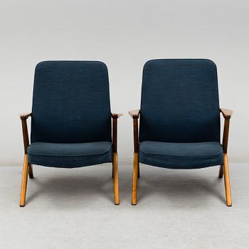 A pair of easy chairs by Bengt Ruda, Nordiska Kompaniet.