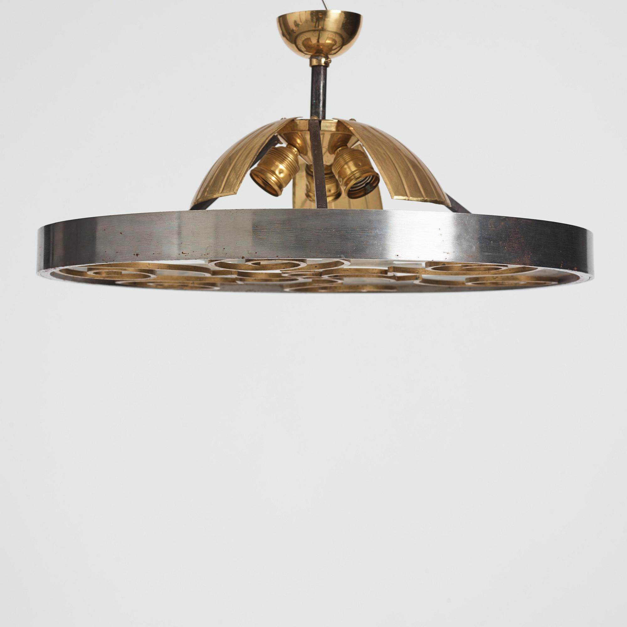 Lars Holmström, taklampa, Swedish Grace, Arvika 1920-30-tal.