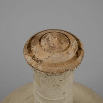 KARAFF MED PROPP, stengods. Alfred Johansson, verksam 1889-1939 vid Höganäs.