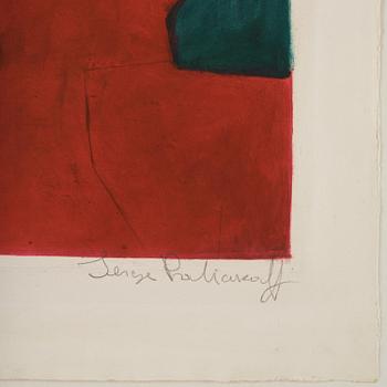 Serge Poliakoff, "Composition rouge et verte".