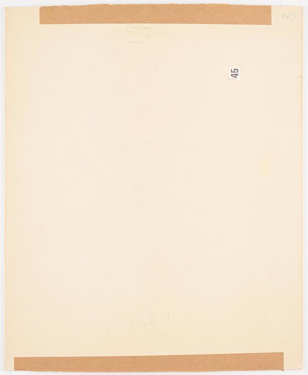 CO Hultén, gouache, signerad och utförd 1946.