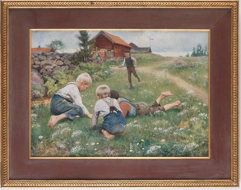 Johan Tirén, "Lekande pojkar" (Boys playing).