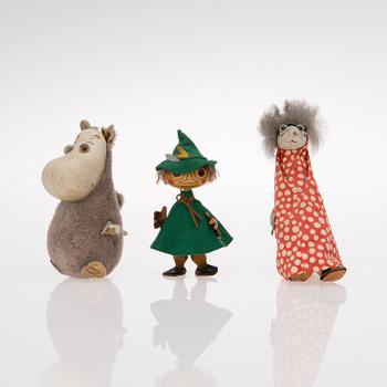 Three Moomin characters by Atelier Fauni, Finland 1950-1960s.