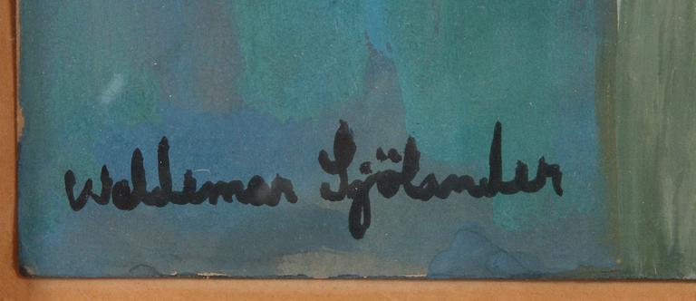 SJÖLANDER, WALDEMAR, gouache, sign.