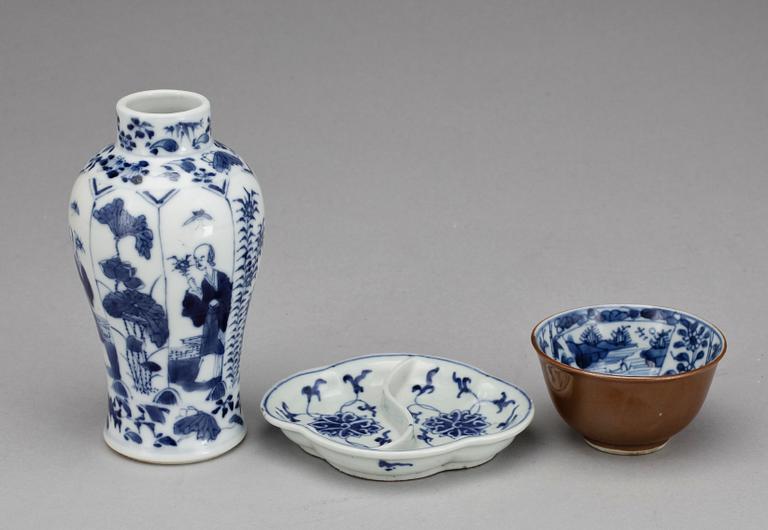 PARTI PORSLIN, 3 delar, porslin, Kina, 1700-1800-tal.