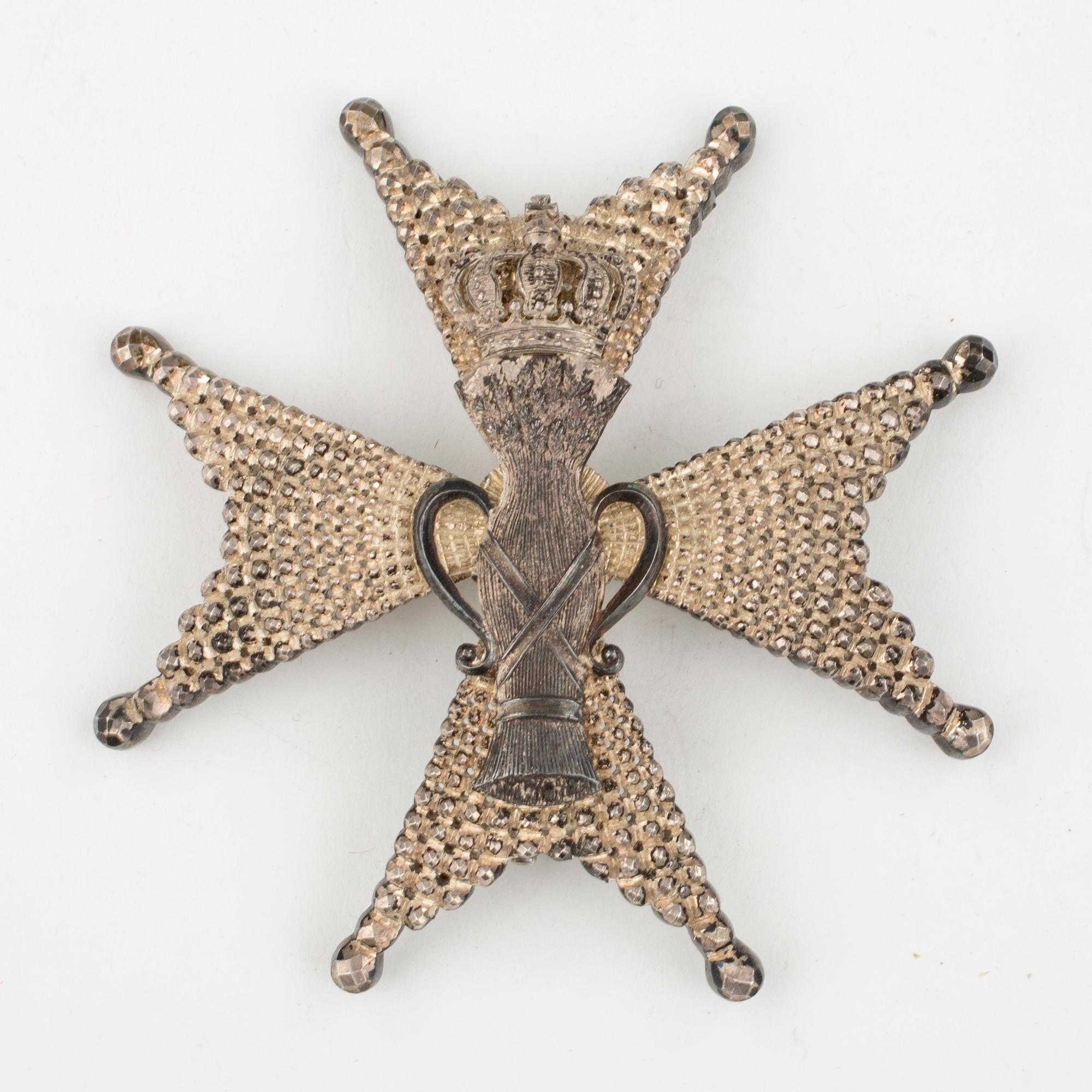 KOMMENDÖRSKRASCHAN, silver, Vasaorden, 1900-talets mitt.