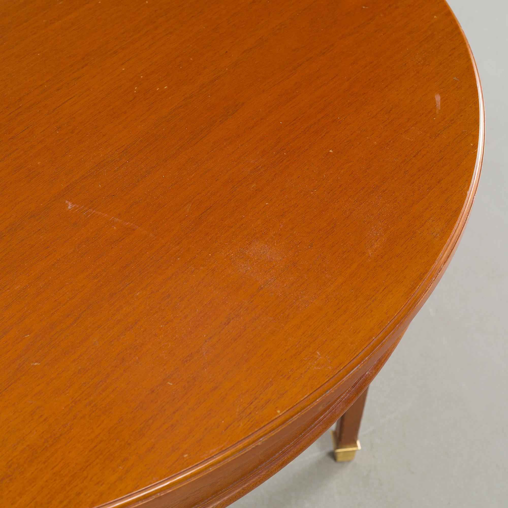 A gustavian style dining table, second half of the 20th century.