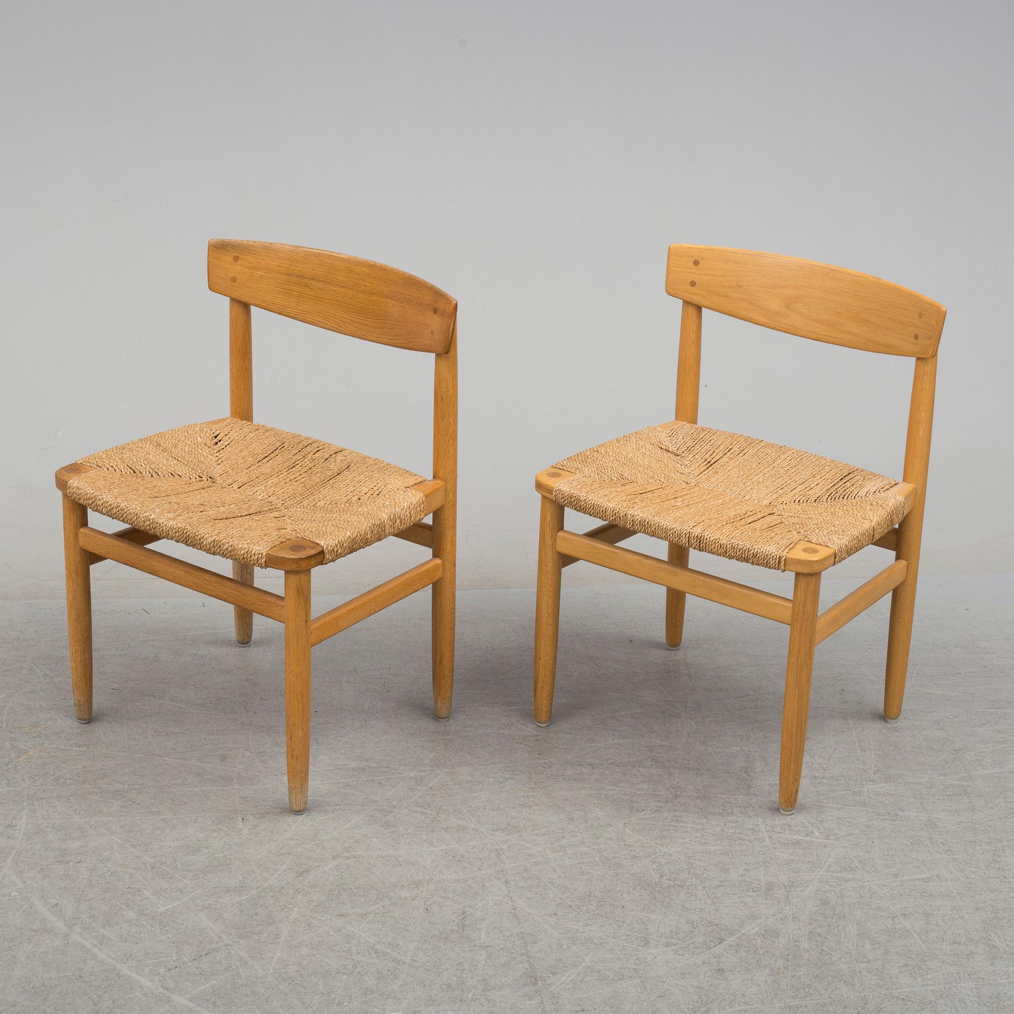 A set of six chairs and a dining table 'Øresund' by Børge Mogensen, Karl Andersson & Söner, Huskvarna, Sweden.