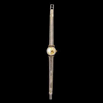 ARMBANDSUR, Omega, 18k guld och vitguld med 28 briljanter, tot 0.24 ct, vikt 27 g.