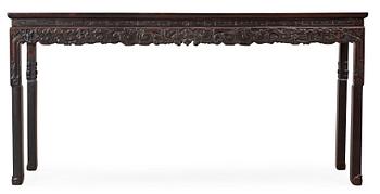 158. A Hardwood Long Table, late Qing dynasty, circa 1900.