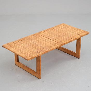 Børge Mogensen, an oak and rattan bench, cabinetmaker Erhard Rasmussen, Denmark 1950's-60's.